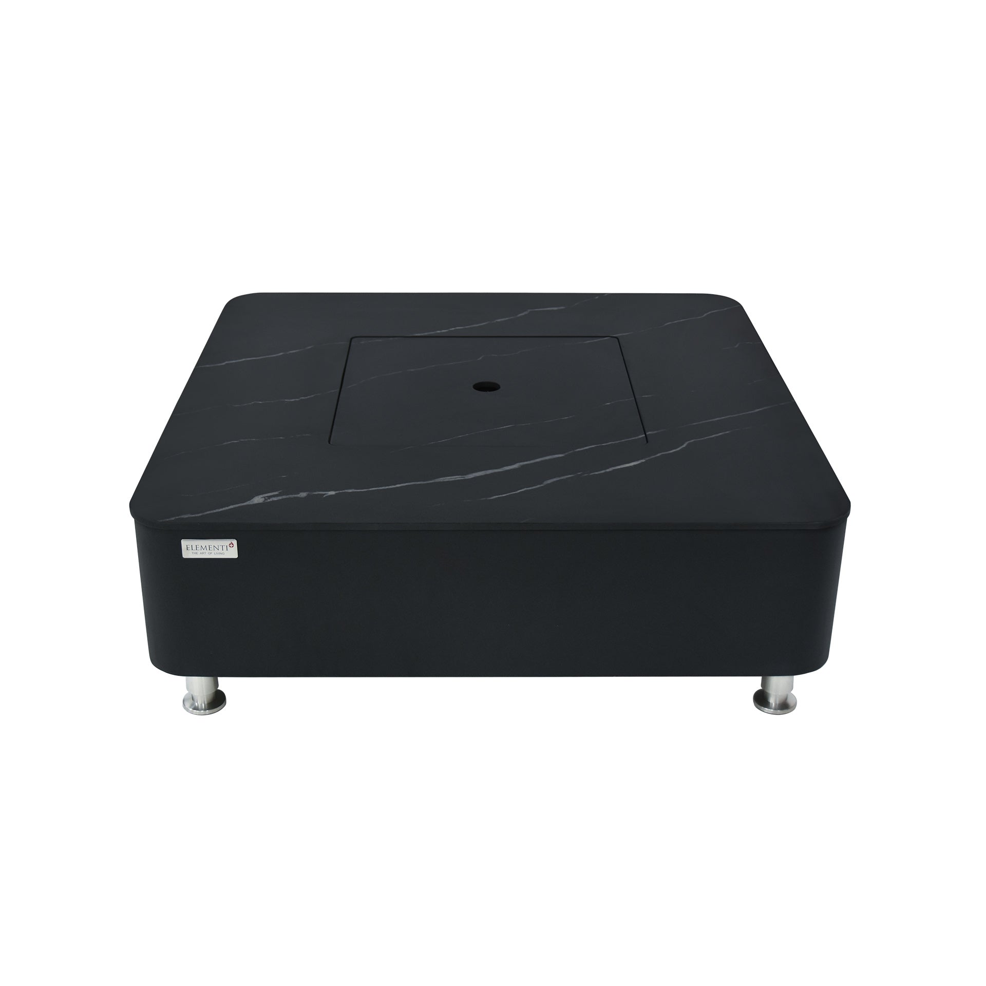 Elementi Plus Copenhagen 42" Bulgaria Black Marble Porcelain Liquid Propane Fire Table