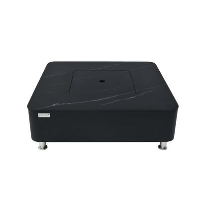 Elementi Plus Copenhagen 42" Bulgaria Black Marble Porcelain Liquid Propane Fire Table