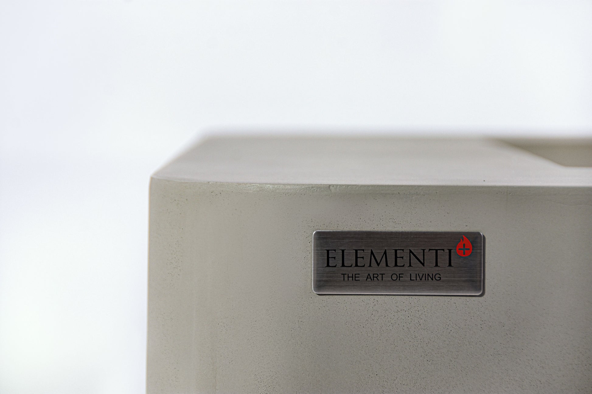 Elementi Plus Lucerne 42" Square Light Grey Concrete Liquid Propane Fire Table