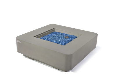 Elementi Plus Lucerne 42" Square Light Grey Concrete Liquid Propane Fire Table