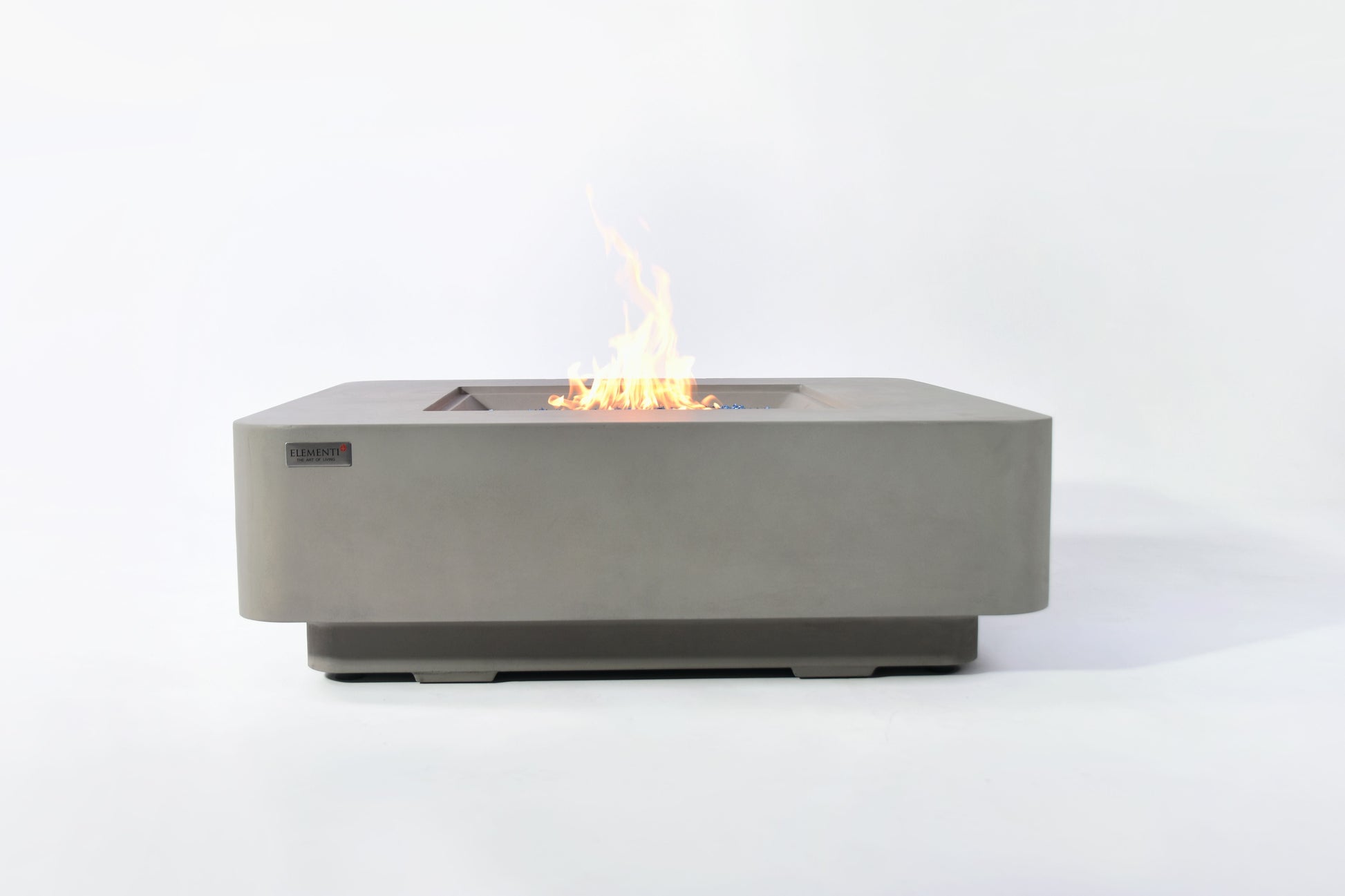 Elementi Plus Lucerne 42" Square Light Grey Concrete Natural Gas Fire Table