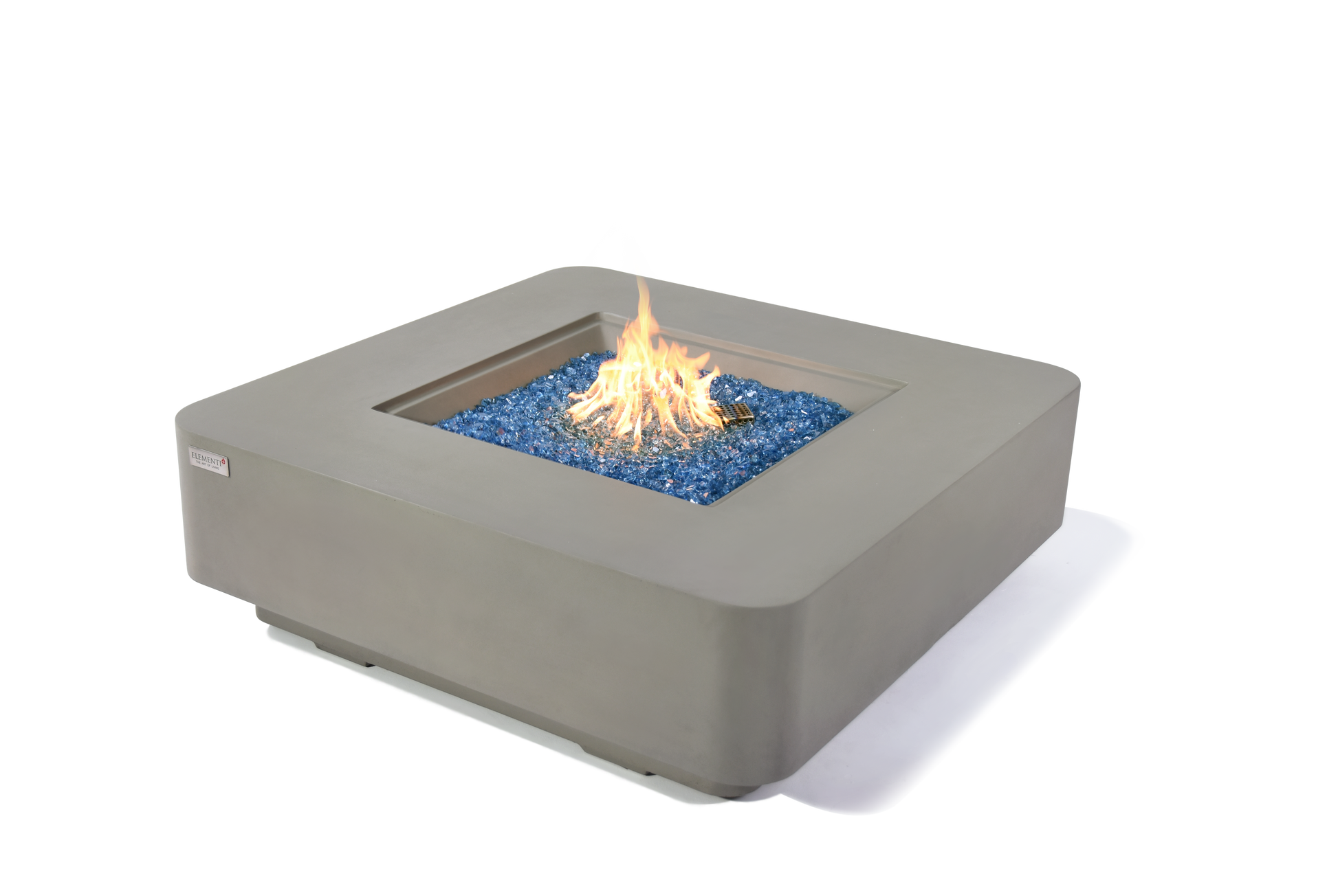 Elementi Plus Lucerne 42" Square Light Grey Concrete Natural Gas Fire Table