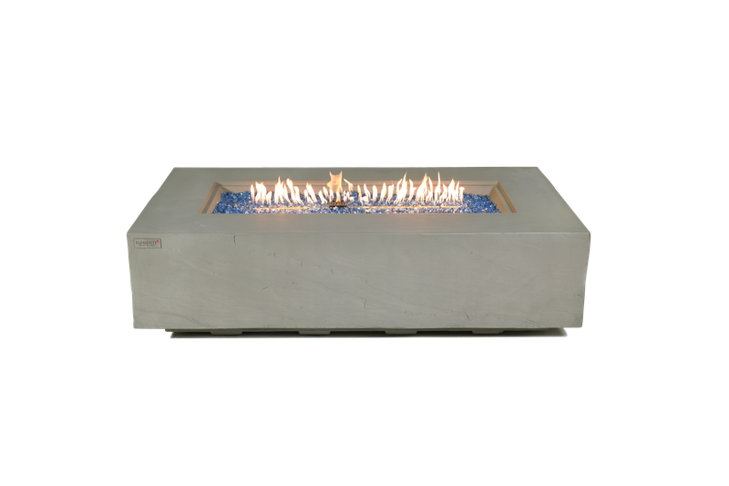Elementi Plus Meteora 32" Rectangle Space Grey Concrete Liquid Propane Sandstone Fire Table