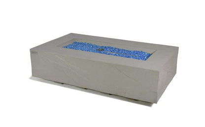 Elementi Plus Meteora 32" Rectangle Space Grey Concrete Natural Gas Sandstone Fire Table