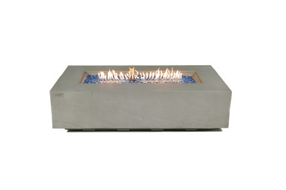 Elementi Plus Meteora 32" Rectangle Space Grey Concrete Natural Gas Sandstone Fire Table
