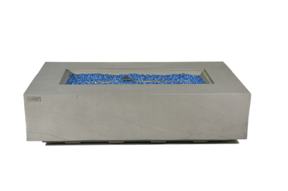 Elementi Plus Meteora 32" Rectangle Space Grey Concrete Natural Gas Sandstone Fire Table