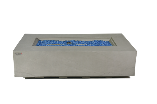 Elementi Plus Meteora 32" Rectangle Space Grey Concrete Natural Gas Sandstone Fire Table
