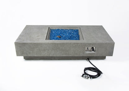Elementi Plus Monte Carlo 32" Rectangle Light Grey Concrete Liquid Propane Fire Table