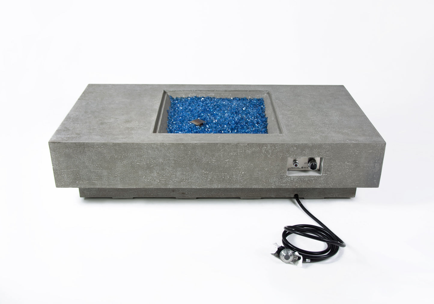 Elementi Plus Monte Carlo 32" Rectangle Light Grey Concrete Natural Gas Fire Table