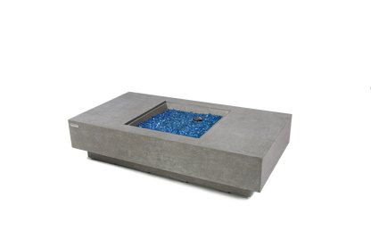 Elementi Plus Monte Carlo 32" Rectangle Light Grey Concrete Natural Gas Fire Table