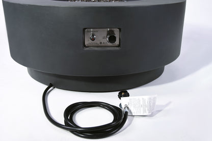 Elementi Plus Nimes 41" Round Dark Grey Concrete Liquid Propane Fire Table