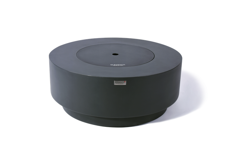 Elementi Plus Nimes 41" Round Dark Grey Concrete Liquid Propane Fire Table