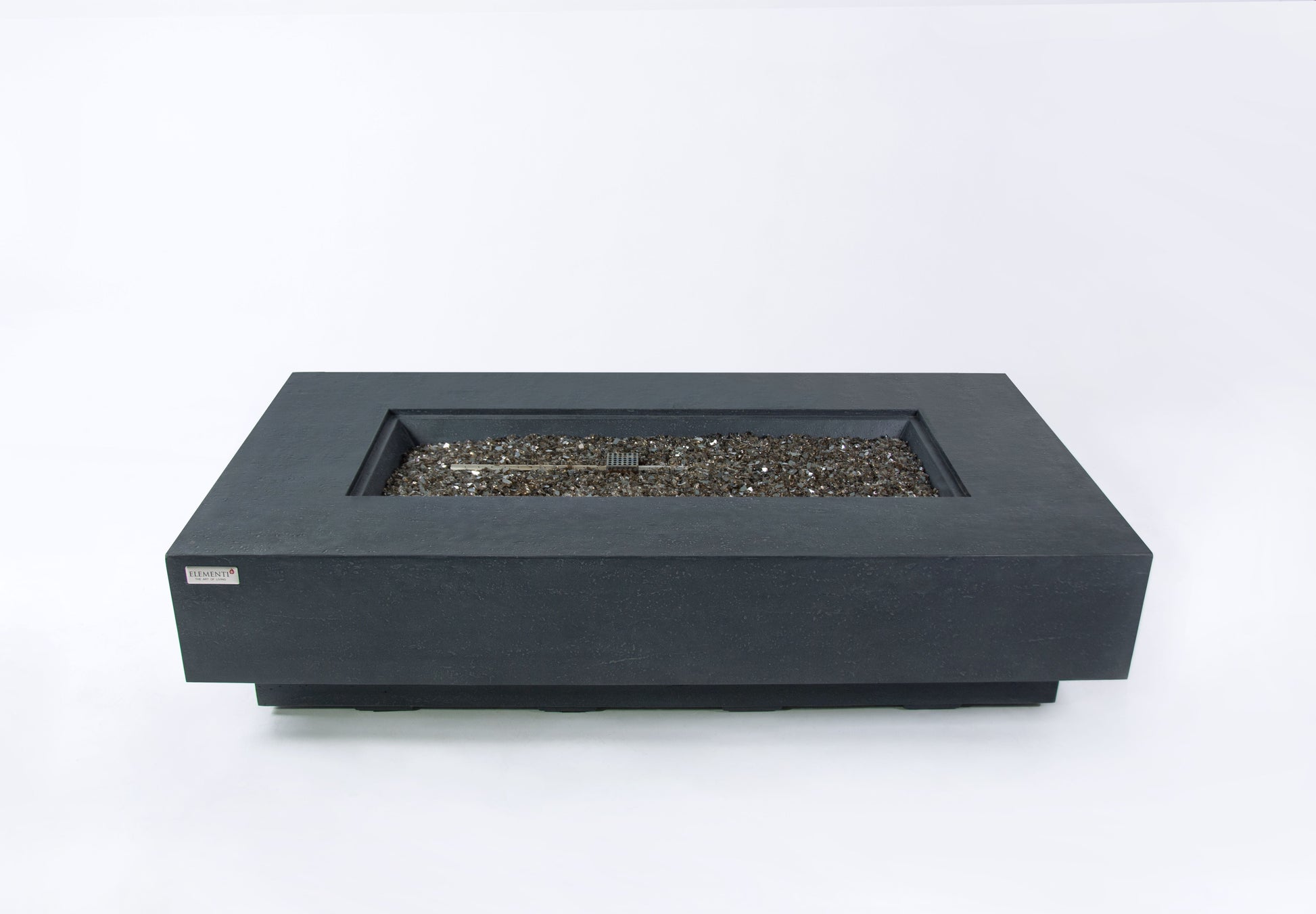 Elementi Plus Positano 32" Rectangle Dark Grey Concrete Liquid Propane Fire Table