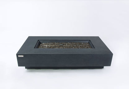 Elementi Plus Positano 32" Rectangle Dark Grey Concrete Liquid Propane Fire Table