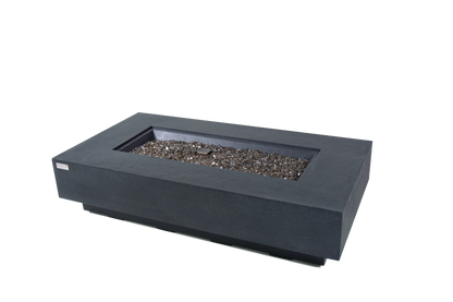 Elementi Plus Positano 32" Rectangle Dark Grey Concrete Liquid Propane Fire Table