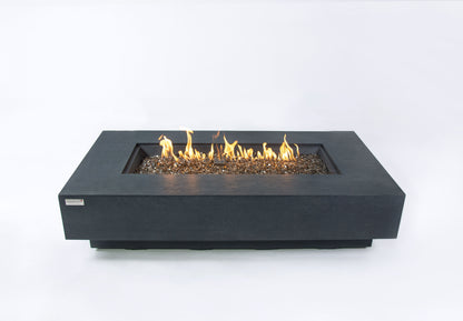 Elementi Plus Positano 32" Rectangle Dark Grey Concrete Liquid Propane Fire Table
