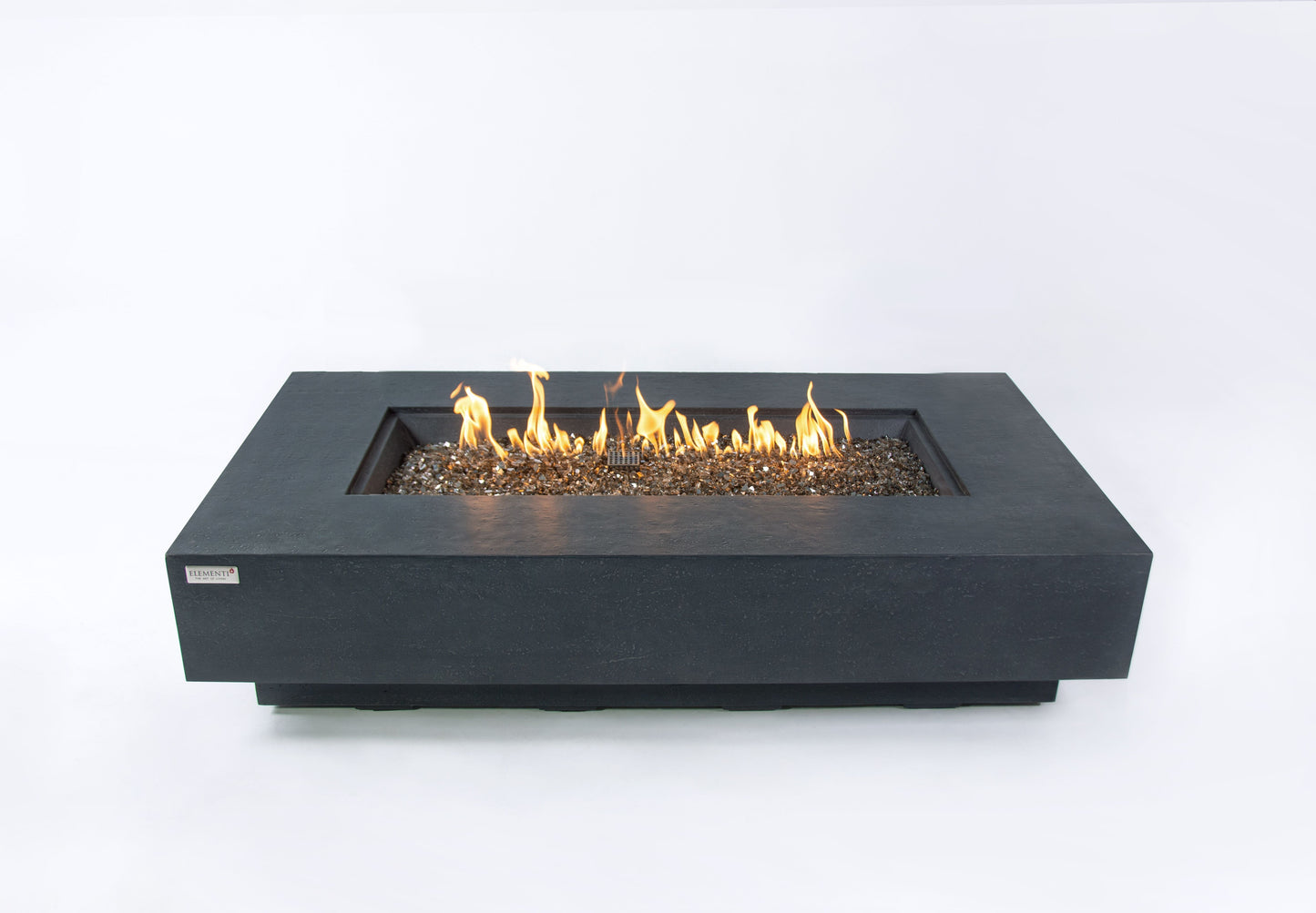 Elementi Plus Positano 32" Rectangle Dark Grey Concrete Natural Gas Fire Table