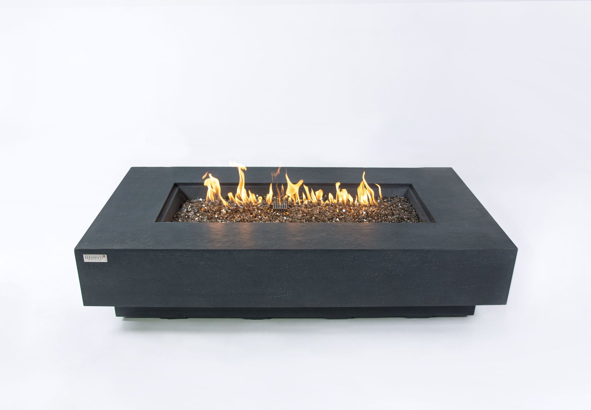 Elementi Plus Positano 32" Rectangle Dark Grey Concrete Natural Gas Fire Table