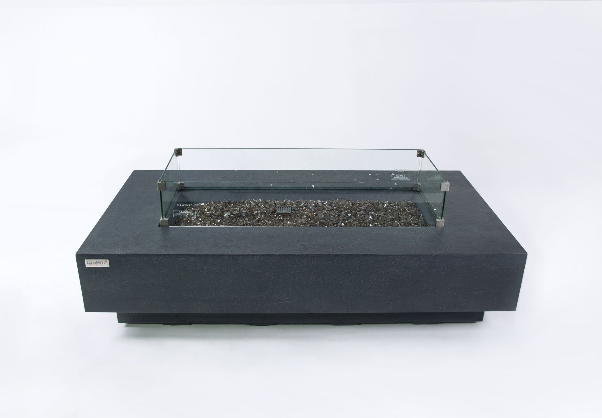 Elementi Plus Positano 32" Rectangle Dark Grey Concrete Natural Gas Fire Table