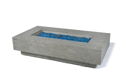 Elementi Plus Riviera 32" Rectangle Light Grey Concrete Liquid Propane Fire Table