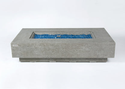 Elementi Plus Riviera 32" Rectangle Light Grey Concrete Liquid Propane Fire Table