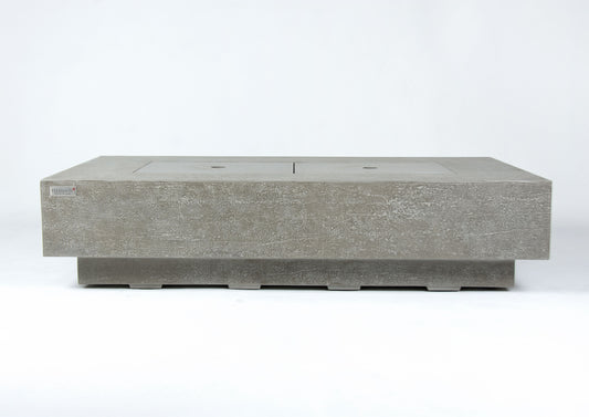 Elementi Plus Riviera 32" Rectangle Light Grey Concrete Liquid Propane Fire Table