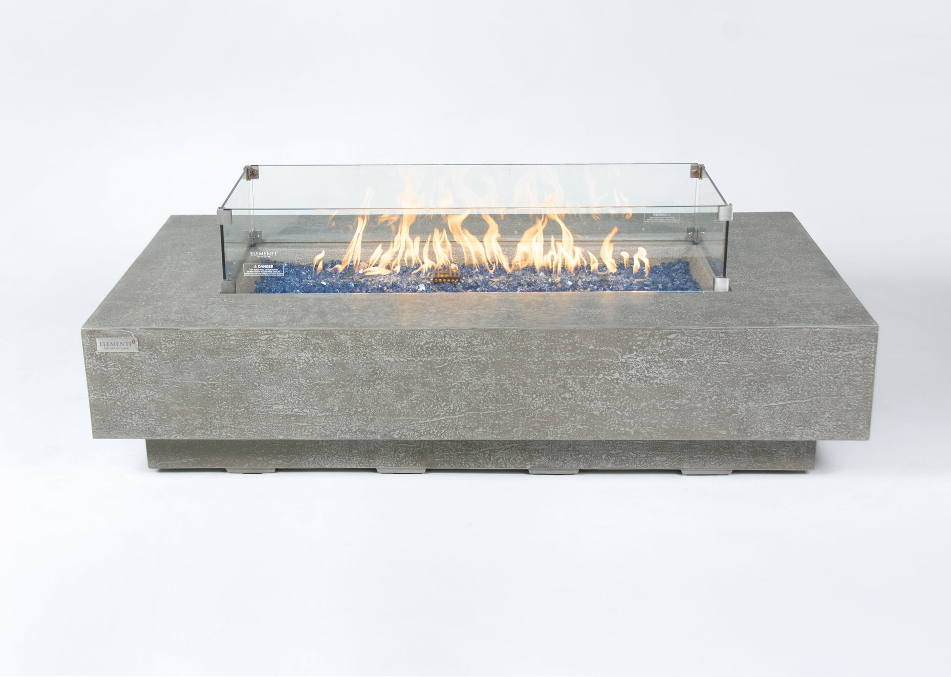 Elementi Plus Riviera 32" Rectangle Light Grey Concrete Natural Gas Fire Table