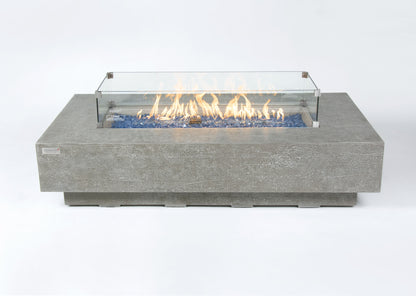 Elementi Plus Riviera 32" Rectangle Light Grey Concrete Natural Gas Fire Table