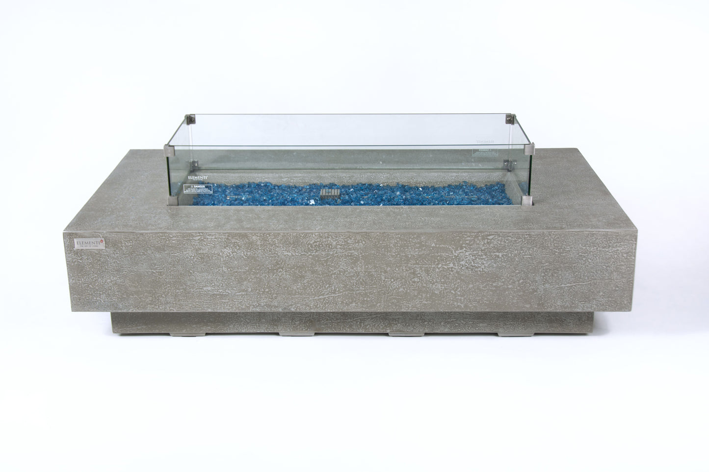 Elementi Plus Riviera 32" Rectangle Light Grey Concrete Natural Gas Fire Table