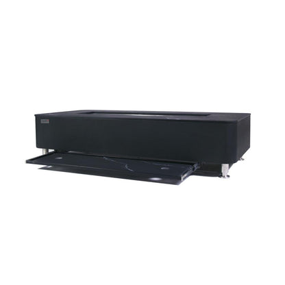 Elementi Plus Valencia 30" Bulgaria Black Natural Gas Marble Porcelain Fire Table