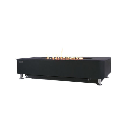 Elementi Plus Valencia 30" Bulgaria Black Natural Gas Marble Porcelain Fire Table