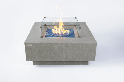 Elementi Plus Victoria 40" Square Light Grey Concrete Liquid Propane Fire Table