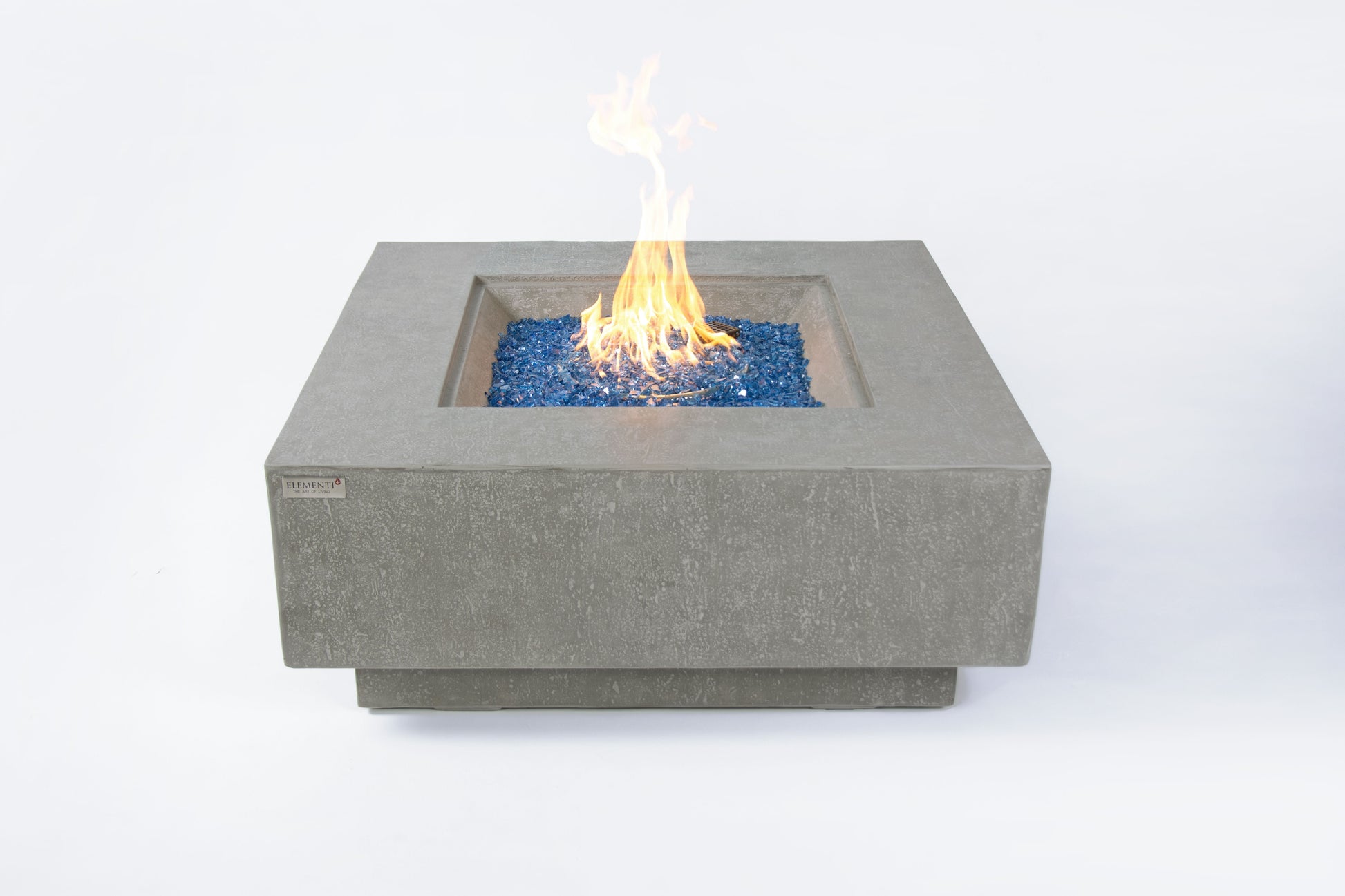 Elementi Plus Victoria 40" Square Light Grey Concrete Liquid Propane Fire Table