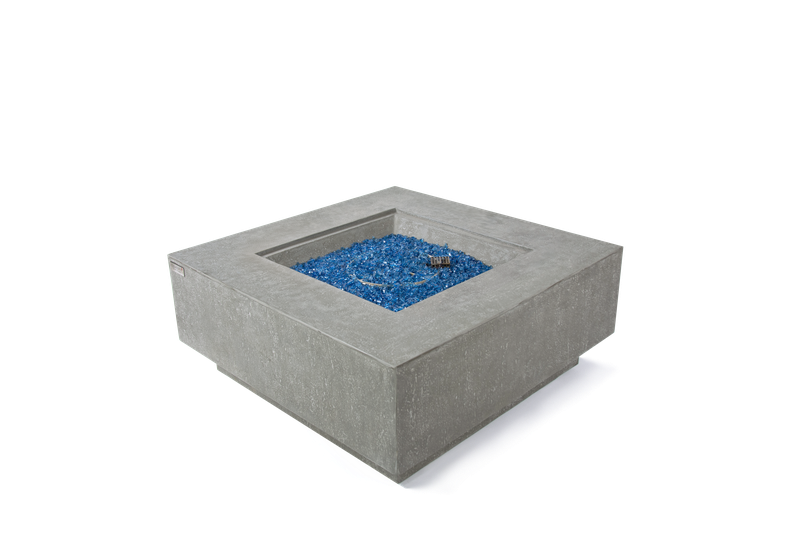 Elementi Plus Victoria 40" Square Light Grey Concrete Natural Gas Fire Table