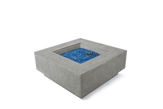 Elementi Plus Victoria 40" Square Light Grey Concrete Natural Gas Fire Table