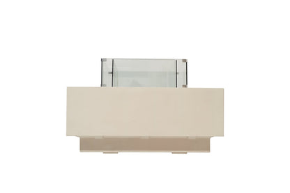 Elementi Ravello 72" Rectangle Frosted Cream White Concrete Natural Gas Fire Pit