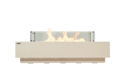 Elementi Ravello 72" Rectangle Frosted Cream White Concrete Natural Gas Fire Pit