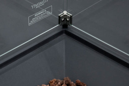 Elementi Rocky 43" Square Dark Grey Propane Fire Table with Hidden Tank