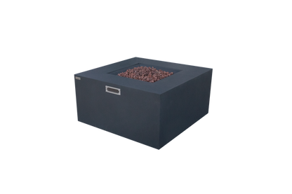 Elementi Rocky 43" Square Dark Grey Propane Fire Table with Hidden Tank