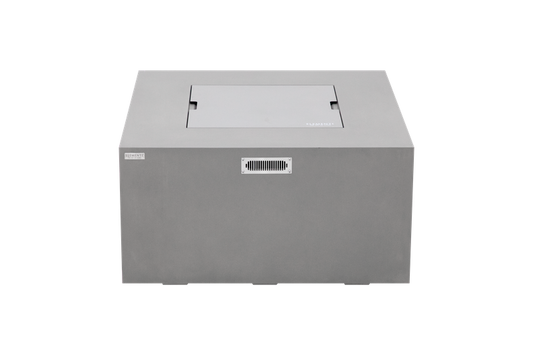 Elementi Rocky 43" Square Light Grey Propane Fire Table with Hidden Tank