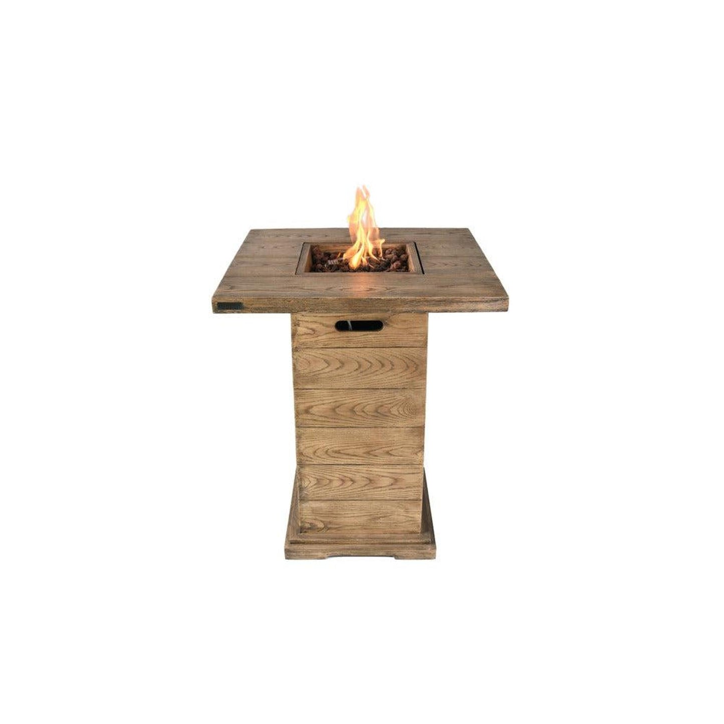 Elementi Rova 34" Redwood Concrete Propane Bar Table