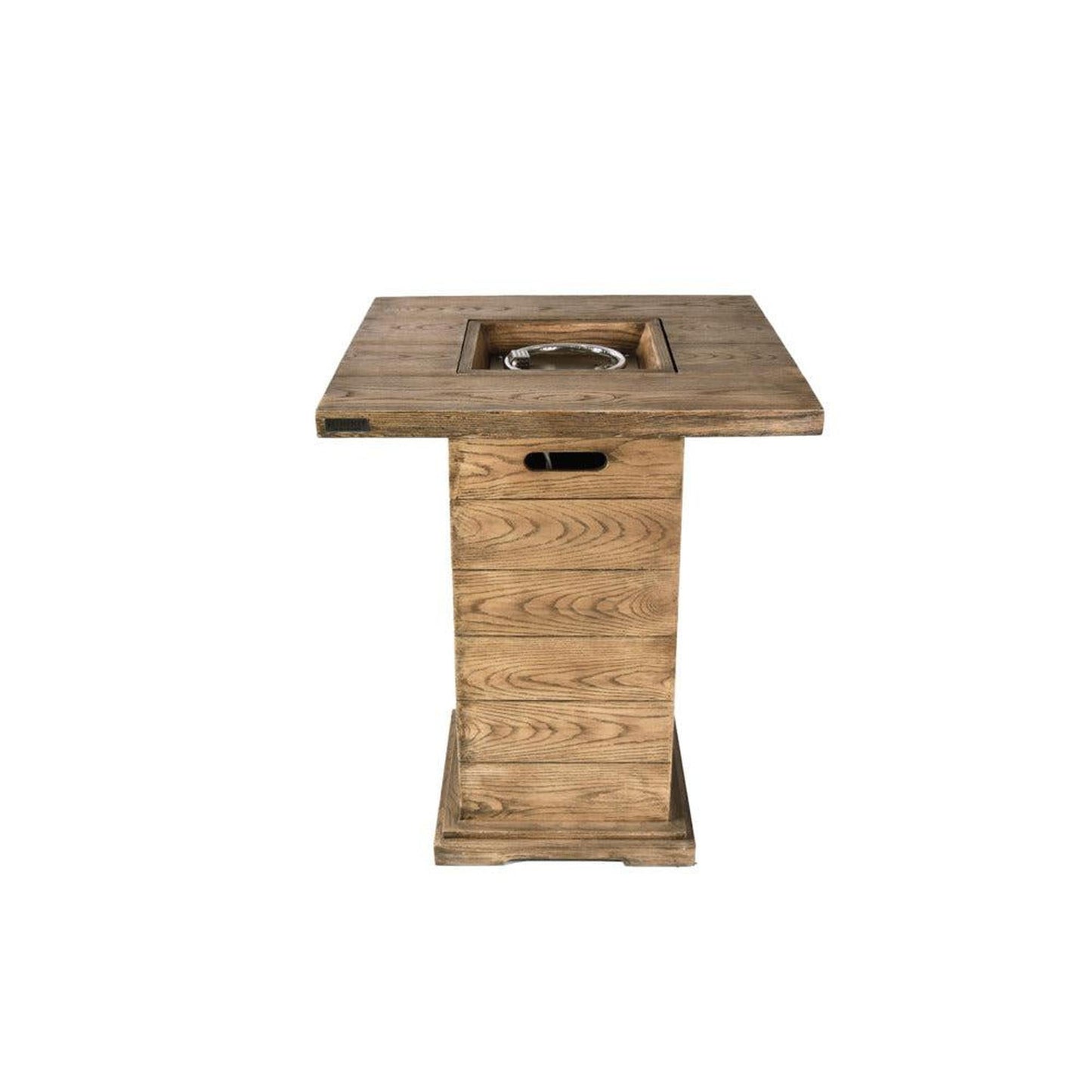 Elementi Rova 34" Redwood Concrete Propane Bar Table
