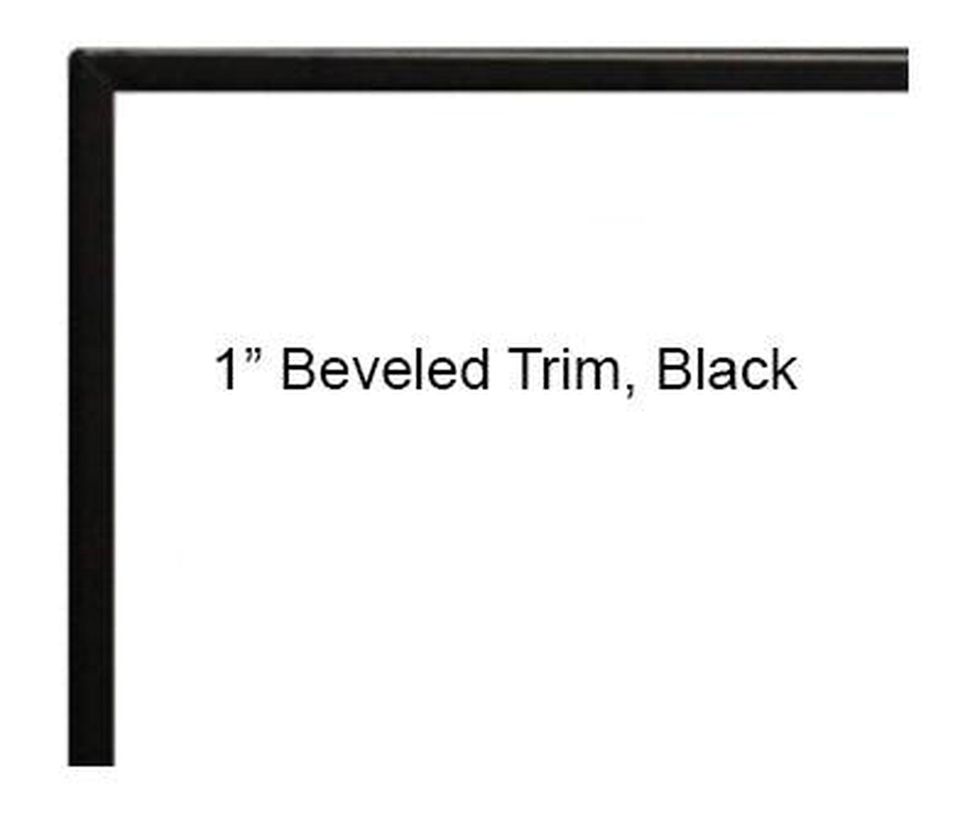 Empire 1" Adjustable Matte Black Beveled Trim Kit for Boulevard DVLL48 Direct Vent See-Through Fireplace