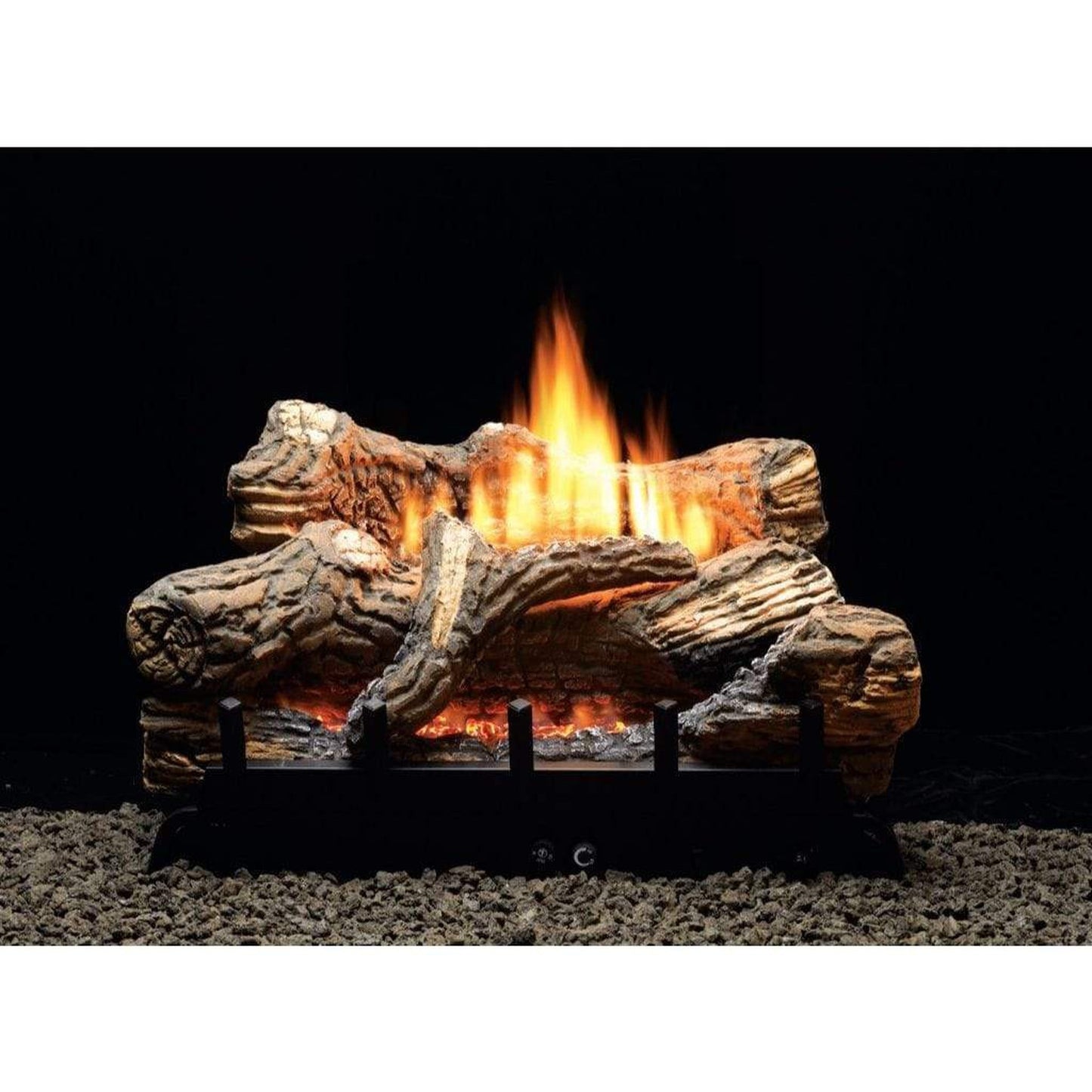Empire 18" 10,000 BTU Flint Hill Ceramic Fiber Log Set With Millivolt Control, Natural Gas Vent-Free Contour Burner