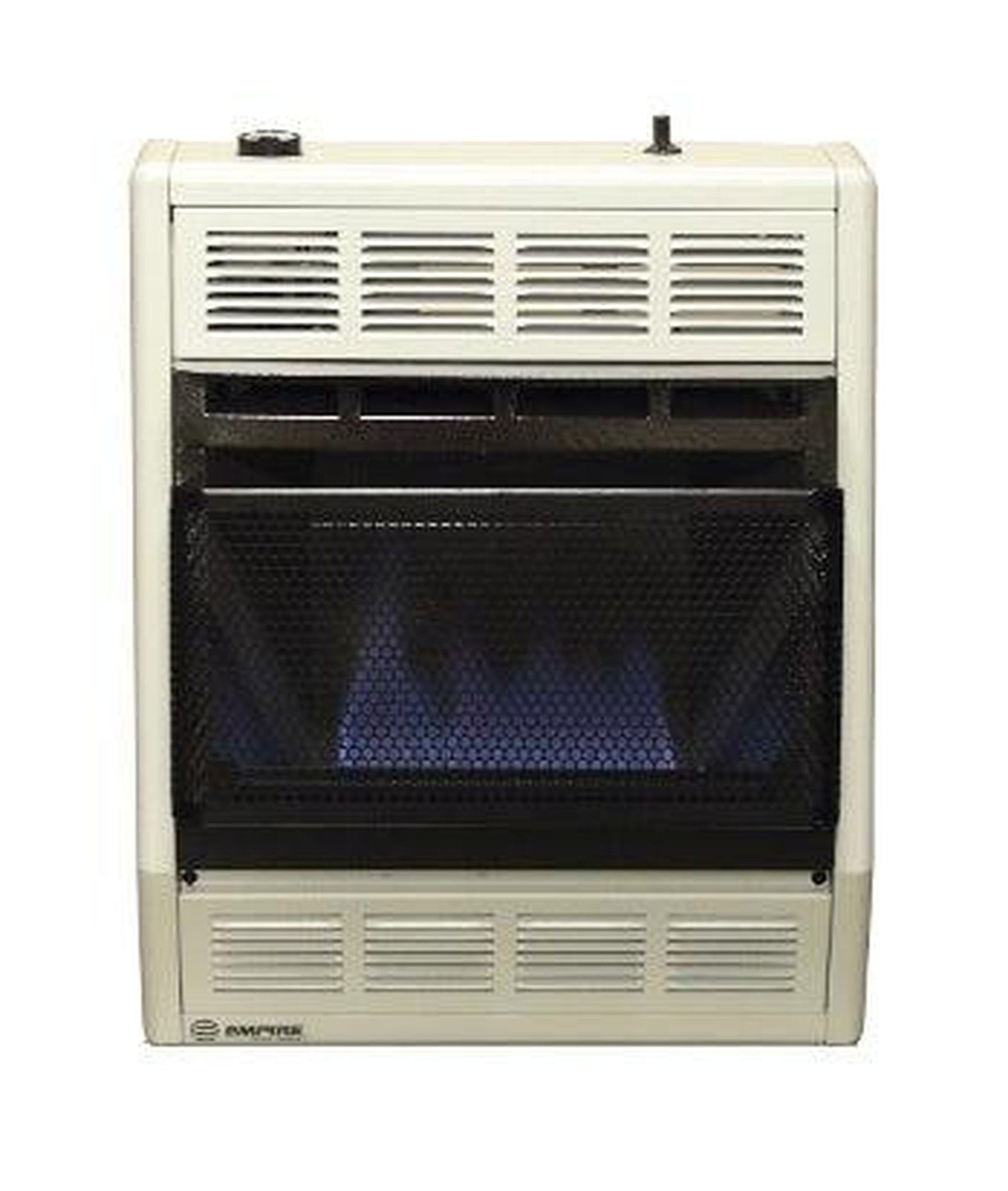 Empire 18" 10,000 BTU White Modulating Hydraulic Thermostat Control, Natural Gas Vent Free Blue Flame Heater