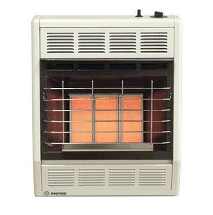 Empire 18" 18,000 BTU White Hydraulic Thermostat Control, Natural Gas Vent Free Infrared Heater