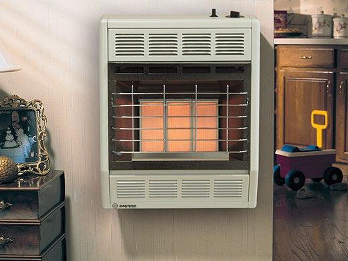 Empire 18" 18,000 BTU White Manual Control, Natural Gas Vent Free Infrared Heater