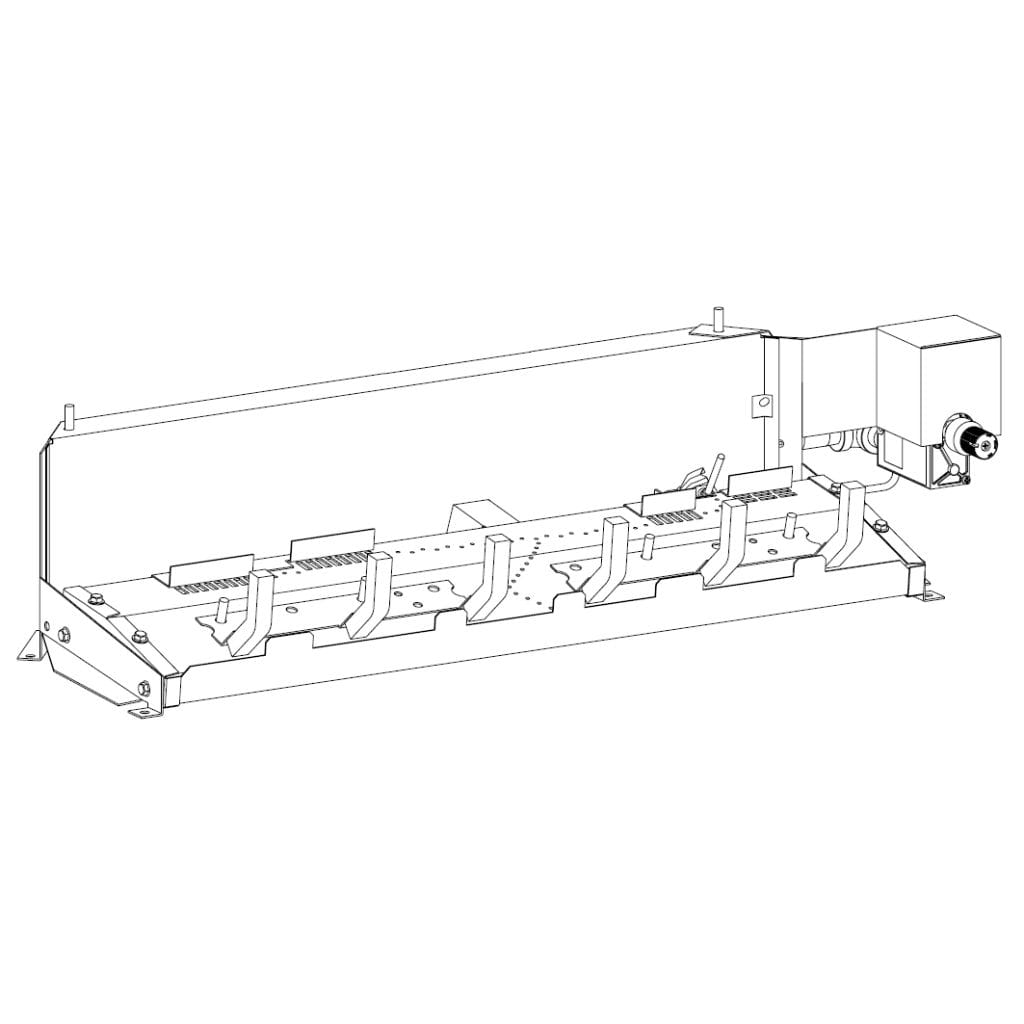 Empire 18"/24"/30" Vented Slope Glaze Burner Millivolt with On/Off Switch (Burner Only)