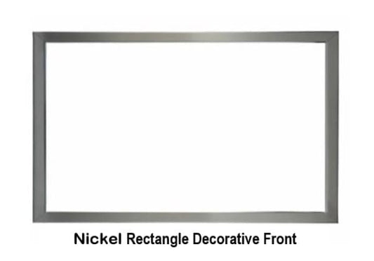 Empire 1.5" Brushed Nickel Rectangle Front for 36" Tahoe Clean Face Luxury Fireplace