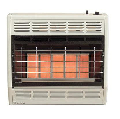 Empire 24" 30,000 BTU White Hydraulic Thermostat Control, Natural Gas Vent Free Infrared Heater